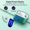 TAGRY Bluetooth Headphones True Wireless Earbuds 60H Playback LED Power Display Earphones with Wireless Charging Case IPX5 Waterproof in-Ear Ear buds with Mic for TV Smart Phone Laptop Computer Sports(Forest Green)