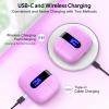 TAGRY Bluetooth Headphones True Wireless Earbuds 60H Playback LED Power Display Earphones with Wireless Charging Case IPX5 Waterproof in-Ear Ear buds with Mic for TV Smart Phone Laptop Computer Sports(Sunset Pink)