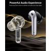 TAGRY Bluetooth Headphones True Wireless Earbuds 60H Playback LED Power Display Earphones with Wireless Charging Case IPX5 Waterproof in-Ear Ear buds with Mic for TV Smart Phone Laptop Computer Sports(Black)