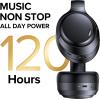 TAGRY Hybrid Active Noise Cancelling Headphones 120Hrs Playtime ENC Clear Call Mic Over Ear Wireless Bluetooth Headphones with Hi-Res Audio Comfort Earcups Low Latency ANC Headphone for Travel Game(Black)