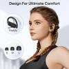 TAGRY Wireless Earbuds Bluetooth Headphones 80Hrs Playtime IPX7 Waterproof Digital Display Sport Ear Buds with Earhook Mic in-Ear Earphones Stereo Sound Earbud for Workout Running Exercise Gym Black(Black)