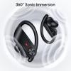 TAGRY Wireless Earbuds Bluetooth Headphones 80Hrs Playtime IPX7 Waterproof Digital Display Sport Ear Buds with Earhook Mic in-Ear Earphones Stereo Sound Earbud for Workout Running Exercise Gym Black(Black)