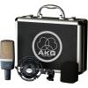AKG Pro Audio C414 XLII Studio Grade Professional Large Diaphragm, Dual-Capsule, Vocal and Instrument Condenser Microphone with Rugged Aluminum Carrying Case. XLR Connector. Gray with Gold(C214)