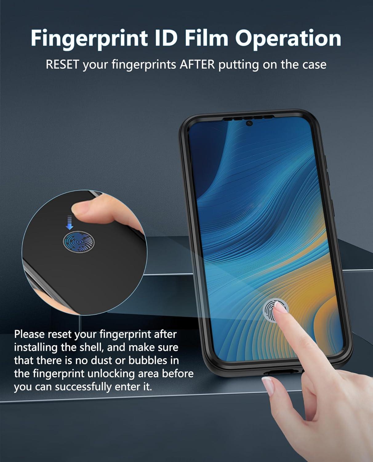 imageFNTCASE for Samsung Galaxy A165G Case Military Grade Drop Proof Protection Mobile Cover with Kickstand Matte Textured Rugged Shockproof TPU Protective Sturdy Phone CaseBlackBlack