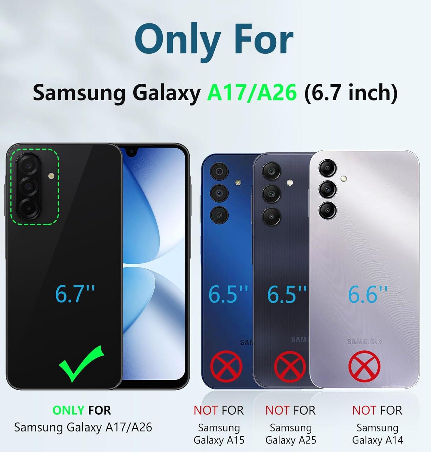 imageFNTCASE for Samsung Galaxy A165G Case Military Grade Drop Proof Protection Mobile Cover with Kickstand Matte Textured Rugged Shockproof TPU Protective Sturdy Phone CaseBlackBlue