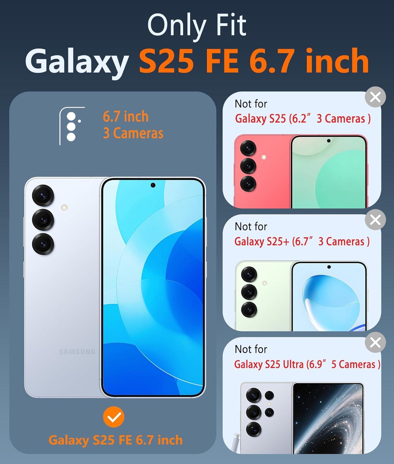 imageFNTCASE for Samsung Galaxy S25 Case for Galaxy S24 Case Military Grade Drop Protection Anti Yellowing Cell Phone Cover Rugged Shockproof Protective Bumper Transparent CasesClearClear