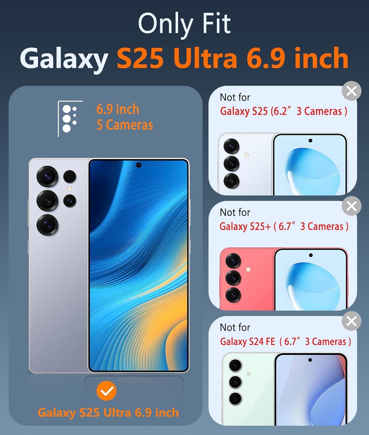 imageFNTCASE for Samsung Galaxy S25 Case for Galaxy S24 Case Military Grade Drop Protection Anti Yellowing Cell Phone Cover Rugged Shockproof Protective Bumper Transparent CasesClearBlack