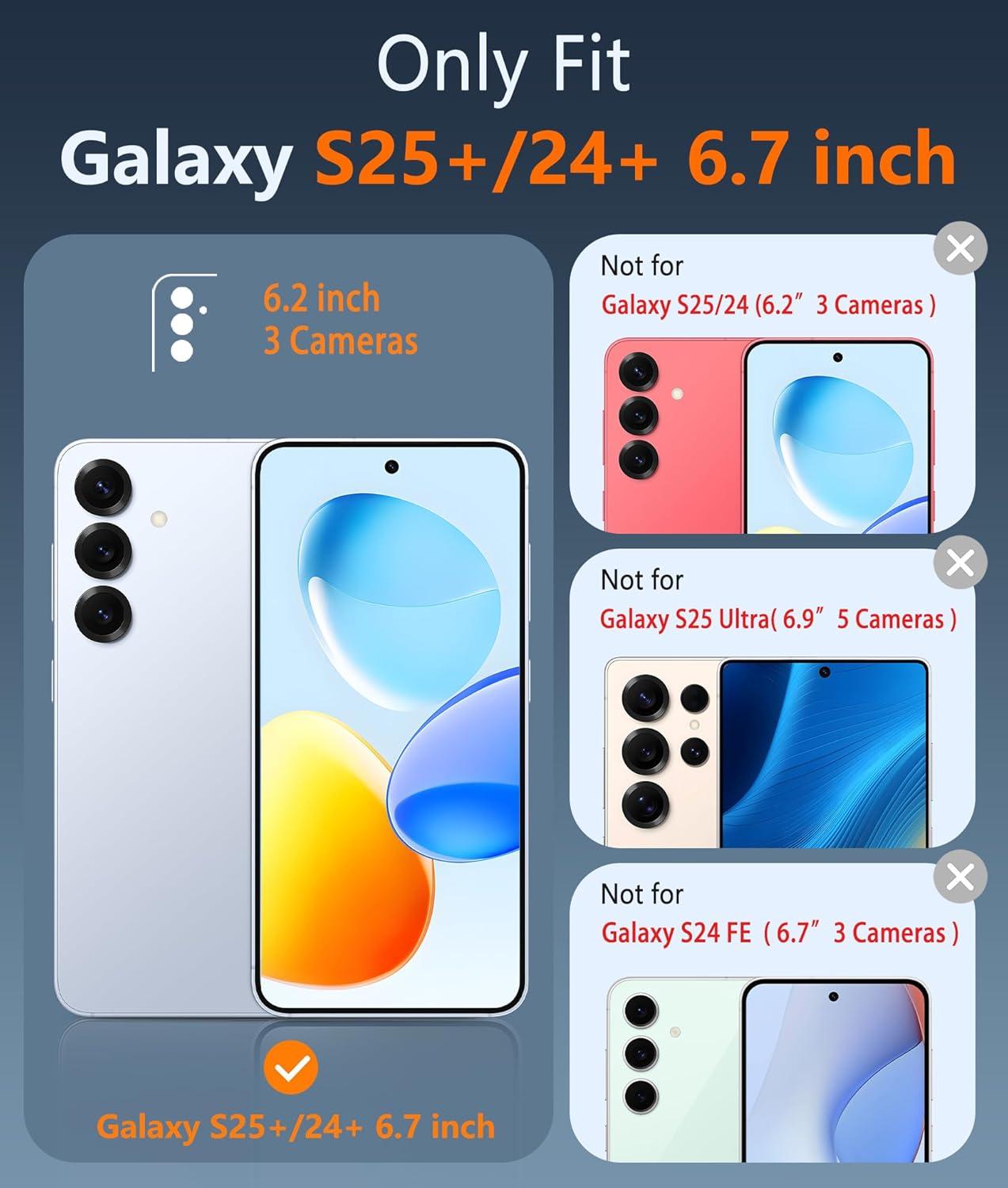 imageFNTCASE for Samsung Galaxy S25 Case for Galaxy S24 Case Military Grade Drop Protection Anti Yellowing Cell Phone Cover Rugged Shockproof Protective Bumper Transparent CasesClearClear Magnetic