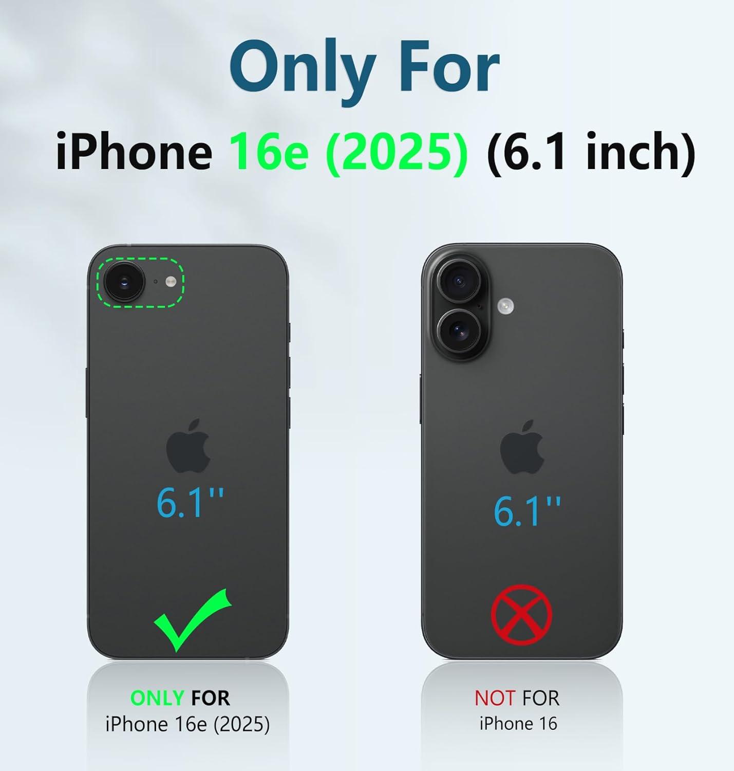 imageFNTCASE for iPhone 16e 2025 Case for iPhone 16E Military Grade Rugged Phone Cover with Kickstand ampamp Holster Shockproof TPU Protection Bumper Matte Textured Design Heavy Duty Protector BlackBlack