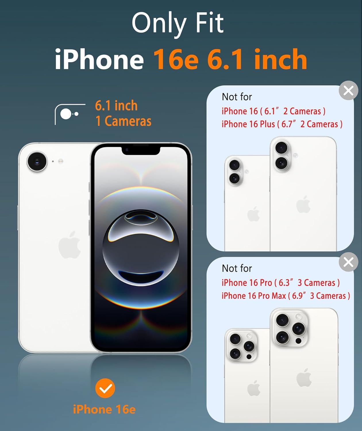 imageFNTCASE for iPhone 16e Phone Case Magnetic Matte Textured Silicone Shockproof Military Grade Drop Protection Cell Phone Cover Compatible with Magsafe Slim Rugged AntiSlip Protective BumperBlue