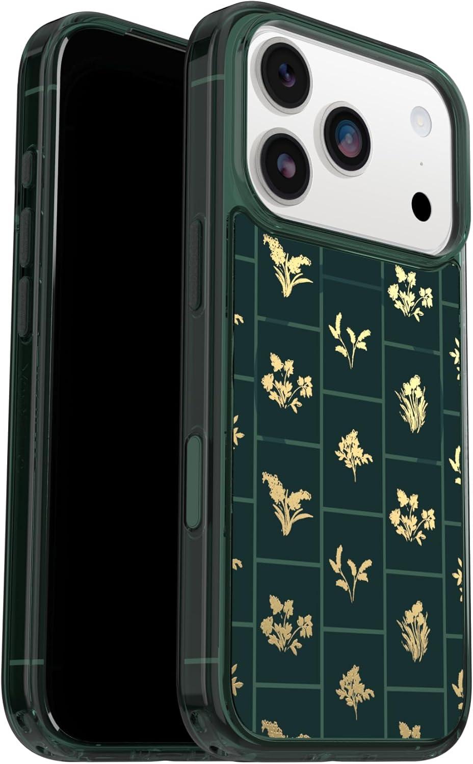 imageOtterBox iPhone 17 Air Symmetry Series Clear Case StardustGolden Bloom Green