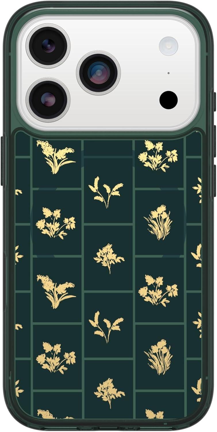 imageOtterBox iPhone 17 Air Symmetry Series Clear Case StardustGolden Bloom Green