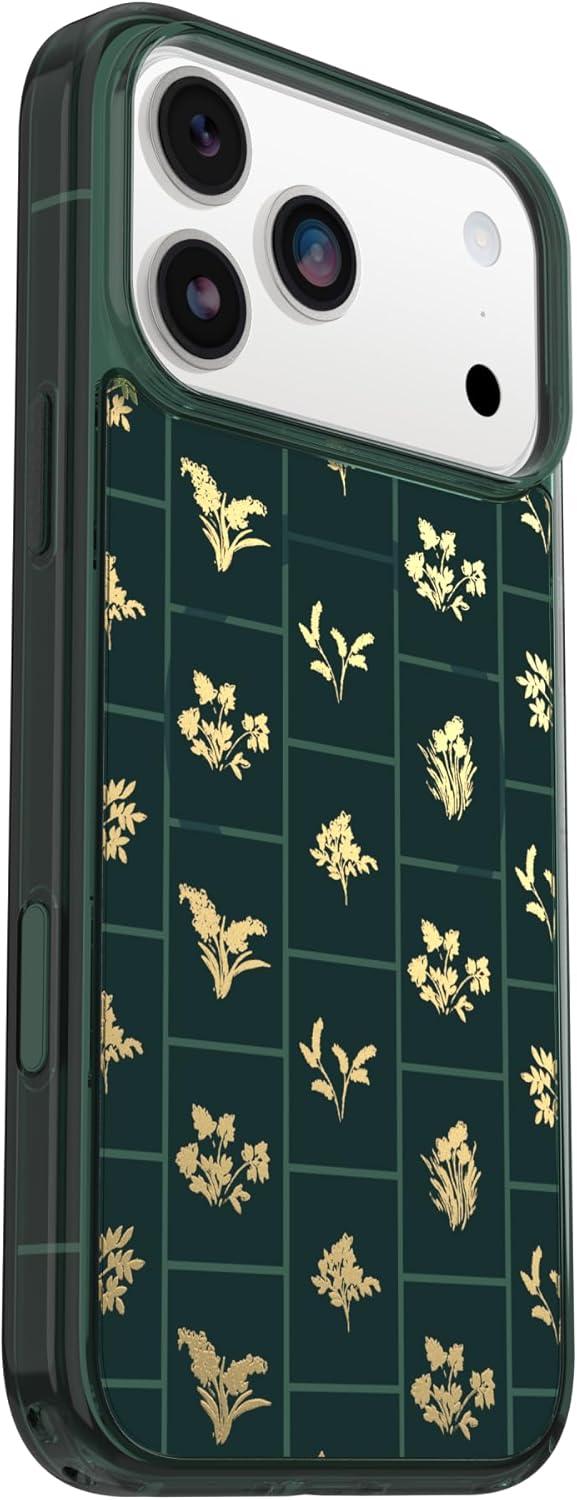 imageOtterBox iPhone 17 Air Symmetry Series Clear Case StardustGolden Bloom Green