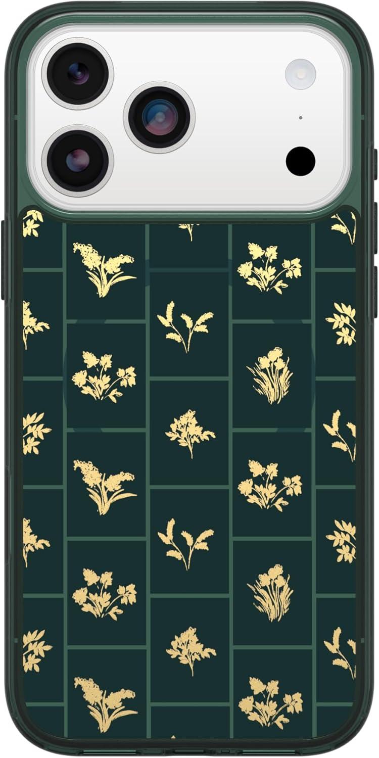 imageOtterBox iPhone 17 Air Symmetry Series Clear Case StardustGolden Bloom Green