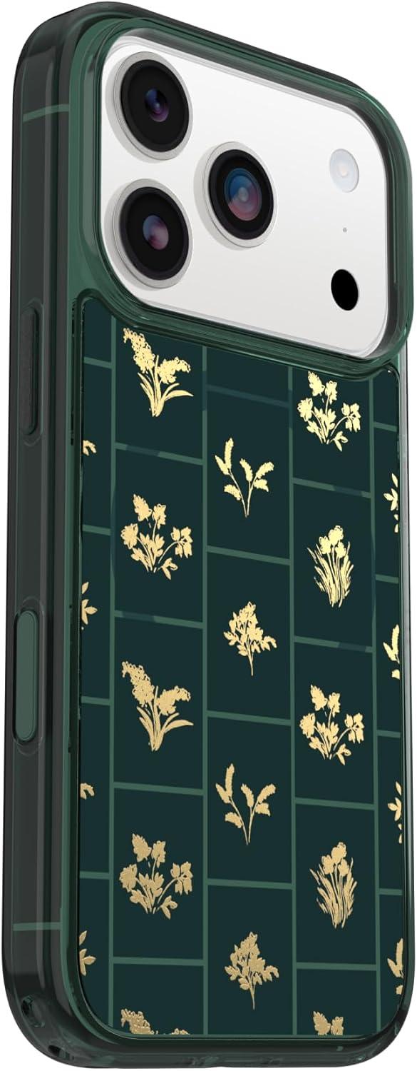 imageOtterBox iPhone 17 Air Symmetry Series Clear Case StardustGolden Bloom Green