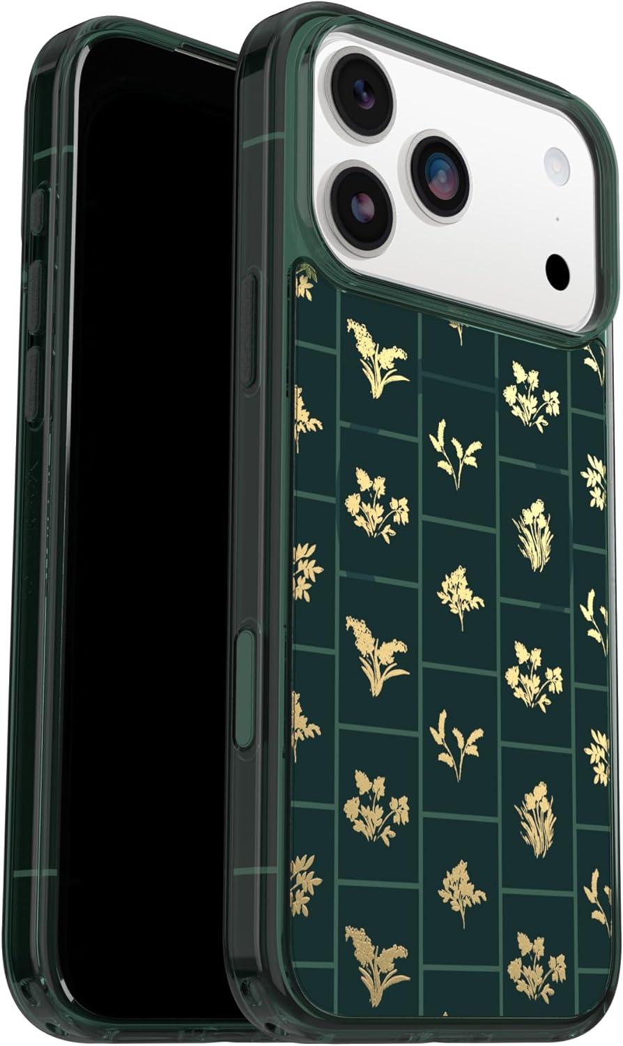 imageOtterBox iPhone 17 Air Symmetry Series Clear Case StardustGolden Bloom Green