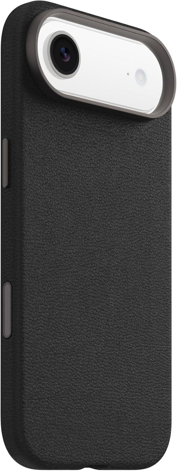 imageOtterBox iPhone 17 Pro Symmetry Series Cactus Leather Case Blue Sentiment Slim Premium Protective iPhone CaseNoir Ash Black