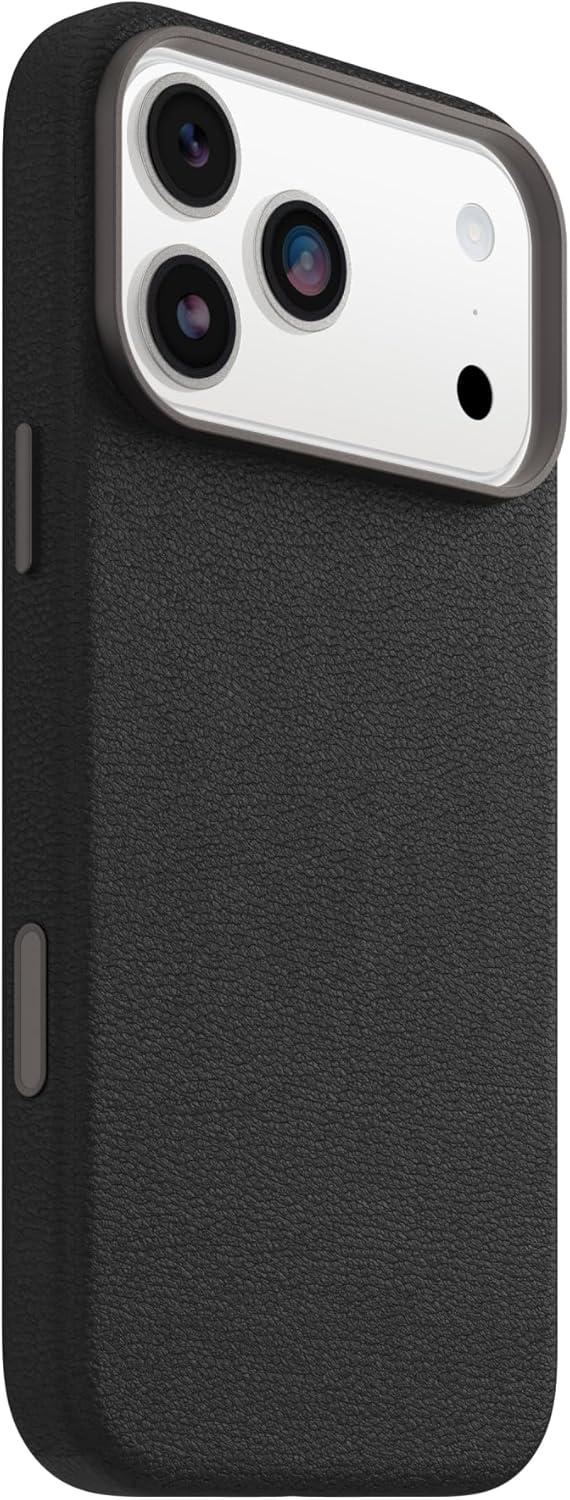 imageOtterBox iPhone 17 Pro Symmetry Series Cactus Leather Case Blue Sentiment Slim Premium Protective iPhone CaseNoir Ash Black