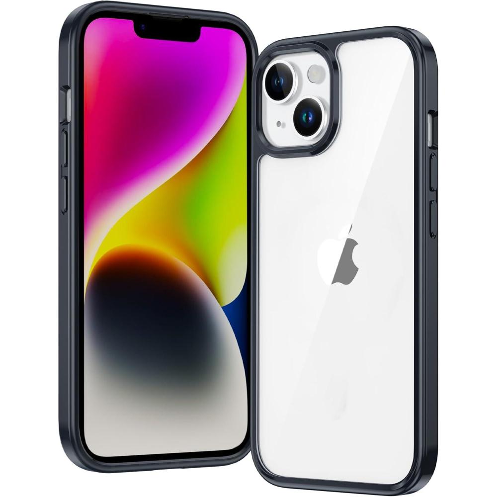 imageFNTCASE for iPhone 17 Pro Case Compatible with Magsafe Clear Transparent Magnetic Shockproof Protective Rugged Phone Cover with Screen Protector  63 inch AClearDBlack