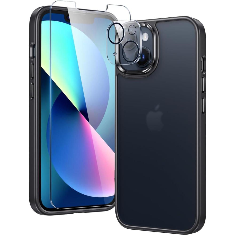 imageFNTCASE for iPhone 17 Pro Case Compatible with Magsafe Clear Transparent Magnetic Shockproof Protective Rugged Phone Cover with Screen Protector  63 inch AClearNBlack