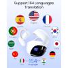 AI Translation Earbuds Real Time 164 Languages 80H Playtime Translator Ear Buds Audifonos Traductores Inglés Español Wireless Earphones Bluetooth Headphones for Travel Business Meeting Learning White(White)