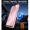 FNTCASE for Galaxy A16 5G Phone Case: Magnetic Matte Translucent Military Grade Drop Protection Cell Phone Cover – Slim Rugged Durable Shockproof Protective for Samsung A16 Cases – Black(Light Pink)