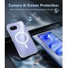 FNTCASE for Google Pixel 9a Case: Military Grade Drop Protection Anti Yellowing Cell Phone Cover – Rugged Shockproof Protective Bumper Transparent Cases(Clear)(Clear Magnetic)