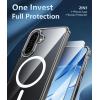 FNTCASE for Samsung Galaxy A56-5G Case: for Galaxy A36 5G Phone Case Military Grade Rugged Drop Protection Anti Yellowing Cell Cover – Shockproof Protective Transparent Cases(Clear Magnetic)(Clear Magnetic)