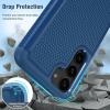 FNTCASE for Samsung Galaxy S24 Case: Dual Layer Heavy Duty Cell Phone Protective Cover Shockproof Rugged with Non-Slip Textured – Military Drop Protection Bumper Tough – 2024, 6.2inch Black(Blue)