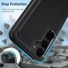 FNTCASE for Samsung Galaxy S24 Case: Dual Layer Heavy Duty Cell Phone Protective Cover Shockproof Rugged with Non-Slip Textured – Military Drop Protection Bumper Tough – 2024, 6.2inch Black(Black)