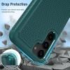 FNTCASE for Samsung Galaxy S24 Case: Dual Layer Heavy Duty Cell Phone Protective Cover Shockproof Rugged with Non-Slip Textured – Military Drop Protection Bumper Tough – 2024, 6.2inch Black(Green)