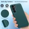 FNTCASE for Samsung Galaxy S24 Case: Dual Layer Heavy Duty Cell Phone Protective Cover Shockproof Rugged with Non-Slip Textured – Military Drop Protection Bumper Tough – 2024, 6.2inch Black(Green)