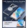 FNTCASE for Samsung Galaxy Z-Fold-7 Case: Magnetic Clear Military Grade Drop Protection Anti Yellowing Cell Phone Cover – Rugged Shockproof Protective Bumper Transparent Phonecase(Clear)