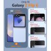 FNTCASE for Samsung-Galaxy Z-Flip-7 Clear Case: Military Grade Drop Protection Anti Yellowing Cell Phone Cover – Rugged Shockproof Protective Bumper Transparent Phonecase(Transparent)