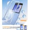 FNTCASE for Samsung-Galaxy Z-Flip-7 Clear Case: Military Grade Drop Protection Anti Yellowing Cell Phone Cover – Rugged Shockproof Protective Bumper Transparent Phonecase(Transparent)