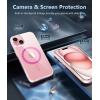 FNTCASE for iPhone 15-Plus Phone Case: for iPhone 14 Plus Case Magnetic Clear Military Shockproof Anti Yellowing Slim Phone Cover, Protective Rugged Case- 6.7 Inch, Hot Pink