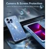 FNTCASE for iPhone 16 Pro Case: Clear Phone Cases Compatible with Magsafe Slim Anti Yellowing Military Grade Drop Protection Rugged Shockproof Protective Transparent Cell Phone Cover (B-Clear)(D-Glitter)