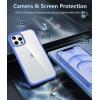 FNTCASE for iPhone 16 Pro Case: Clear Phone Cases Compatible with Magsafe Slim Anti Yellowing Military Grade Drop Protection Rugged Shockproof Protective Transparent Cell Phone Cover (B-Clear)(D-Ultramarine)