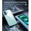 FNTCASE for iPhone 16 Pro Case: Clear Phone Cases Compatible with Magsafe Slim Anti Yellowing Military Grade Drop Protection Rugged Shockproof Protective Transparent Cell Phone Cover (B-Clear)(D-Teal)