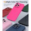 FNTCASE for iPhone 16 Pro Case: Clear Phone Cases Compatible with Magsafe Slim Anti Yellowing Military Grade Drop Protection Rugged Shockproof Protective Transparent Cell Phone Cover (B-Clear)(D-Hot Pink Soild)