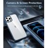FNTCASE for iPhone 16 Pro Case: Clear Phone Cases Compatible with Magsafe Slim Anti Yellowing Military Grade Drop Protection Rugged Shockproof Protective Transparent Cell Phone Cover (B-Clear)(D-Blue)