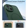 FNTCASE for iPhone 16e Phone Case: Magnetic Matte Textured Silicone Shockproof Military Grade Drop Protection Cell Phone Cover | Compatible with Magsafe | Slim Rugged Anti-Slip Protective Bumper(Green)