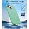 FNTCASE for iPhone 16e Phone Case: Magnetic Matte Textured Silicone Shockproof Military Grade Drop Protection Cell Phone Cover | Compatible with Magsafe | Slim Rugged Anti-Slip Protective Bumper(Matte Green)