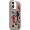 OtterBox iPhone 17 Pro Symmetry Series Cactus Leather Case – Blue Sentiment – Slim, Premium Protective iPhone Case(Cactus Garden Grey)