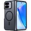 FNTCASE for Google Pixel 10 Case: for Pixel 10 Pro Case | Magnetic Matte Shockproof Rugged Translucent Phone Cover – Military Grade Drop Proof Sturdy Slim Protective Cases (6.3 inch/Black)(Black)