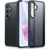 FNTCASE for Samsung Galaxy A35-5G Case: Clear Protective Phone Cases Slim Transparent Anti Yellowing Cover Rugged Shockproof Military Grade Drop Protection Tough Sturdy 6.6 Inch Clear(Matte Black)