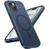 FNTCASE for iPhone 16e Phone Case: Magnetic Matte Textured Silicone Shockproof Military Grade Drop Protection Cell Phone Cover | Compatible with Magsafe | Slim Rugged Anti-Slip Protective Bumper(Matte Blue)