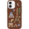OtterBox iPhone 17 Pro Symmetry Series Cactus Leather Case – Blue Sentiment – Slim, Premium Protective iPhone Case(City of Love Brown)