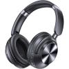 TAGRY Hybrid Active Noise Cancelling Headphones 100H Playtime Wireless Over Ear Bluetooth Headphone with Fast Charging Hi-Res Audio Comfort Earcups Headsets for Travel Home Office Phone PC Black(Black)