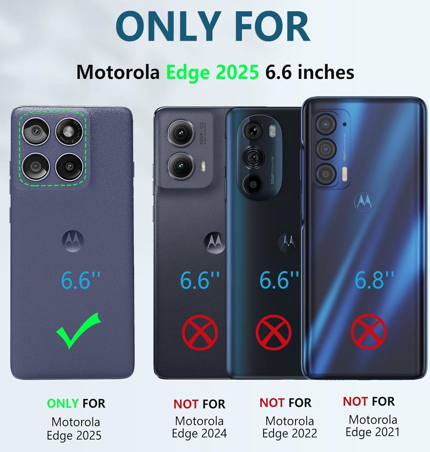 imageFNTCASE for Motorola Edge 2025 Case Military Grade Drop Proof Protection Mobile Cover with Kickstand Matte Textured Rugged Shockproof TPU Protective Sturdy Phone Case BlackOrange
